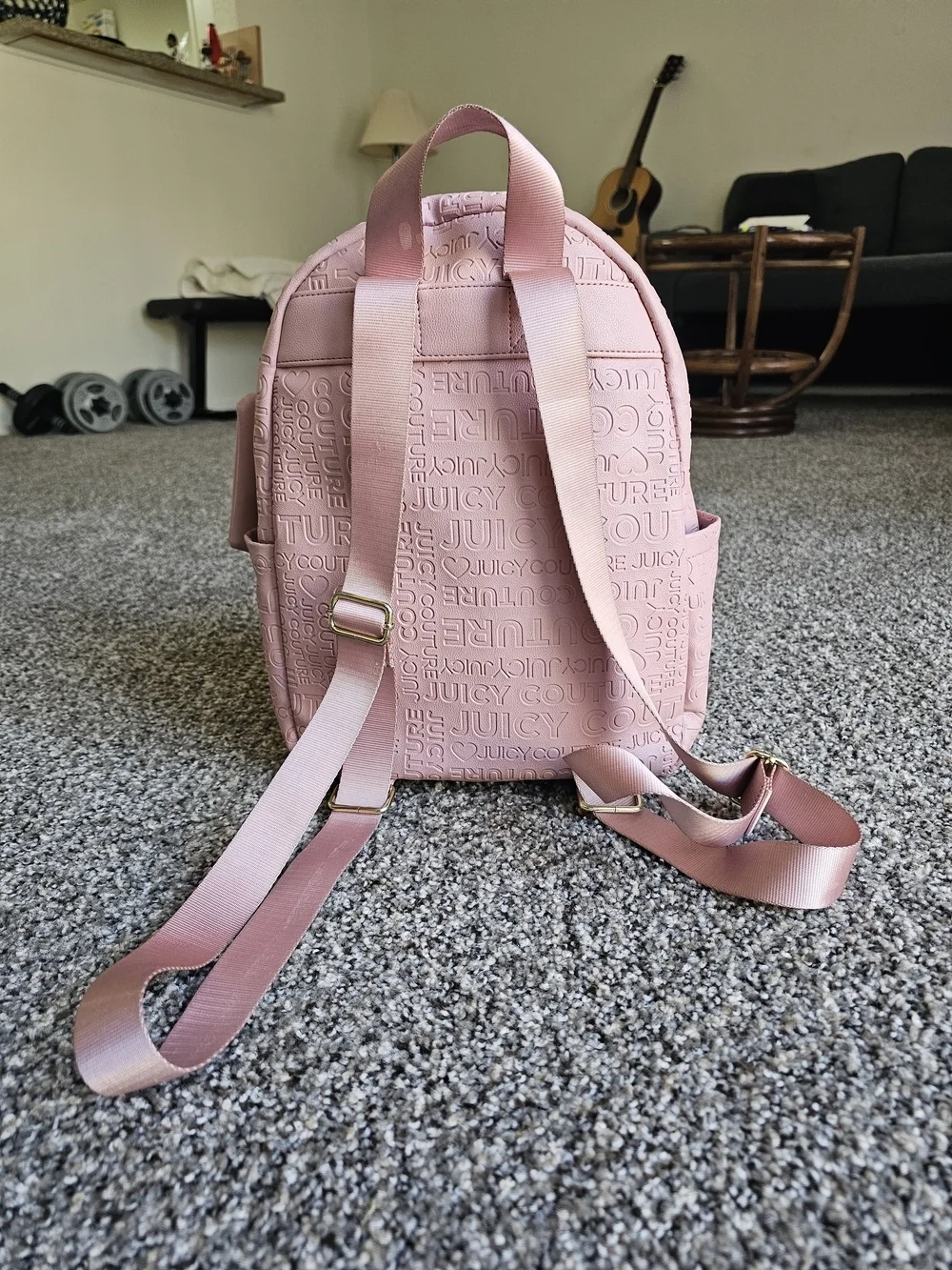 Juicy Couture Pink Embossed Logo Mini Backpack